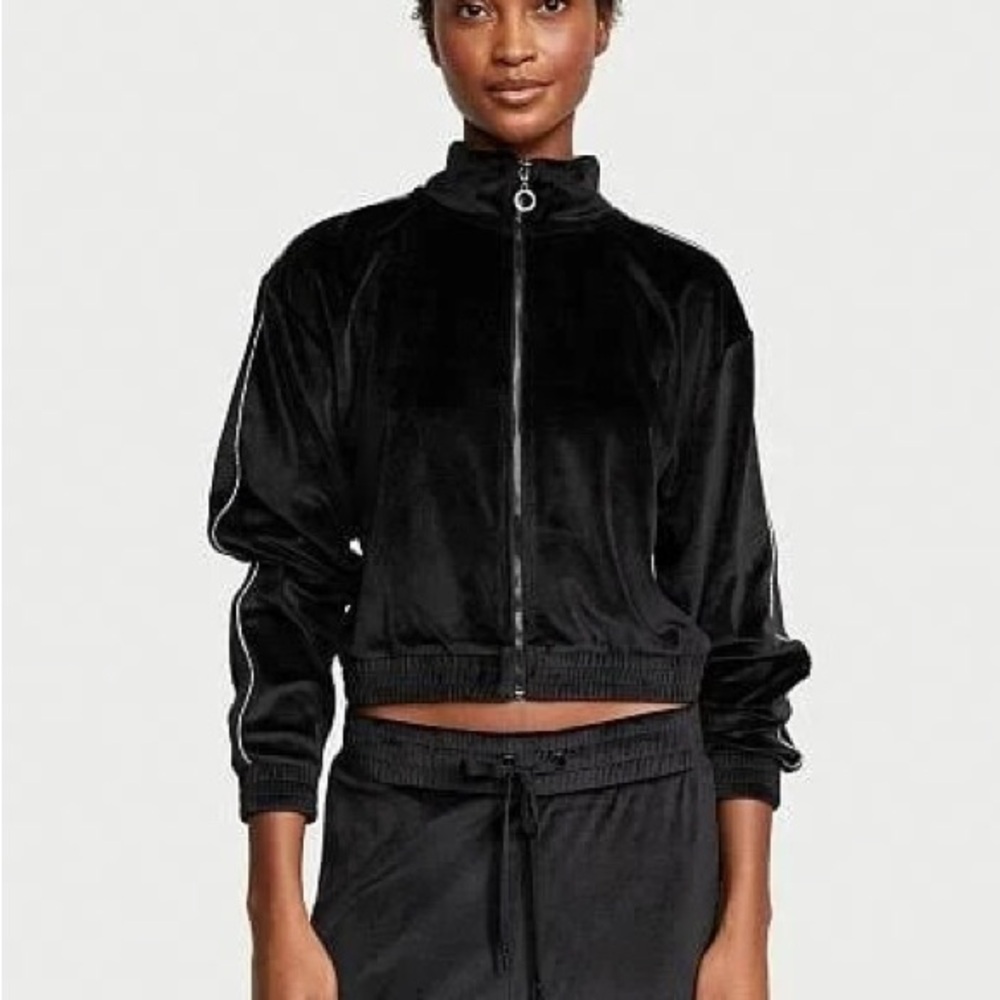 Victoria’s Secret Women's Black Zip-Up Jacket